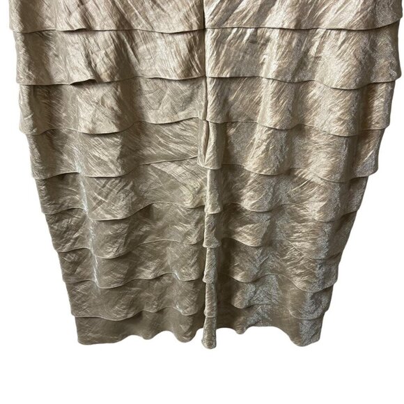 Adrianna papell woman tan gold dress women’s size 22 - Picture 4 of 10